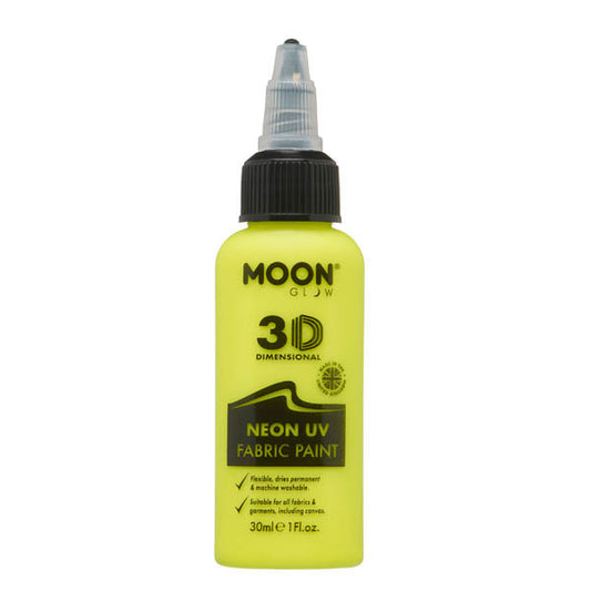 Moon Glow - Neon Uv Fabric Paint - 30Ml - Intense Yellow
