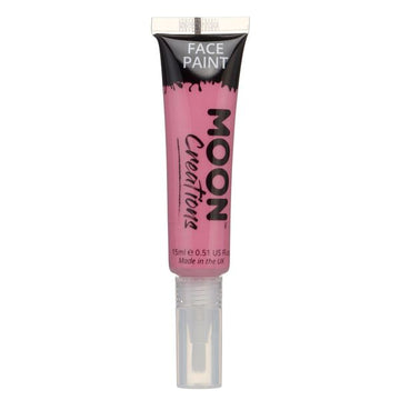 Moon Creations - Face Paint With Brush Applicator - Bright Pink