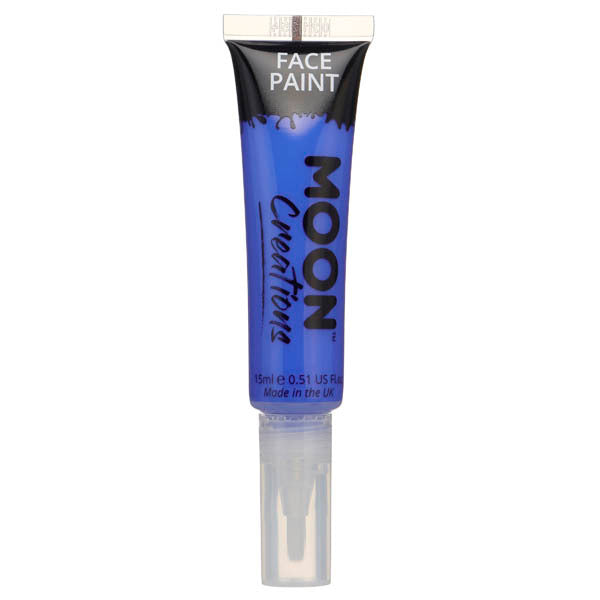 Moon Creations - Face Paint With Brush Applicator - Dark Blue