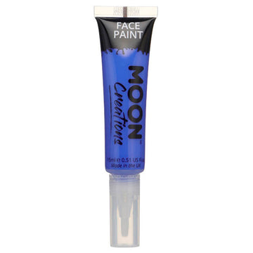 Moon Creations - Face Paint With Brush Applicator - Dark Blue