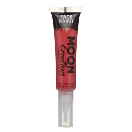 Moon Creations - Face Paint With Brush Applicator - Red