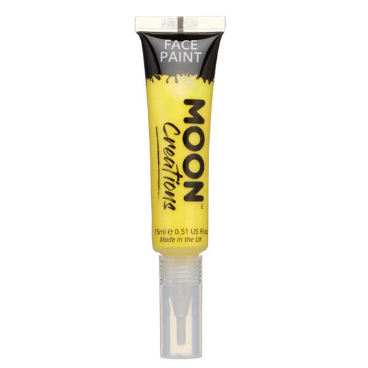 Moon Creations - Face Paint With Brush Applicator - Yellow