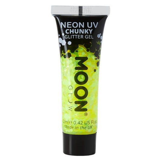Moon Glow - Neon Uv Chunky Glitter Gel - Yellow