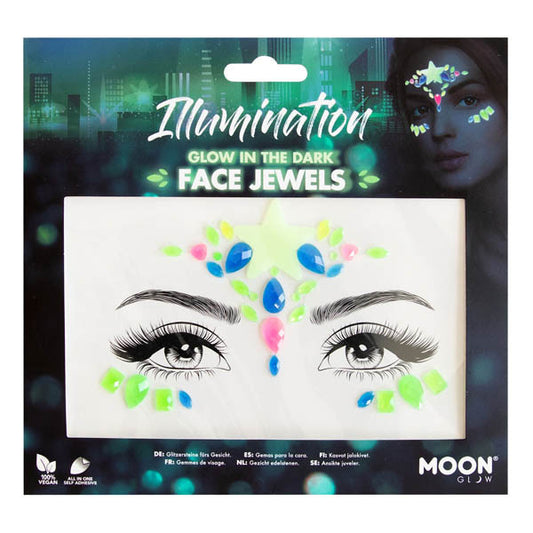 Moon Glow - Glow In The Dark Face Jewels - Illumination