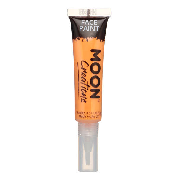 Moon Creations - Face Paint With Brush Applicator - Orange
