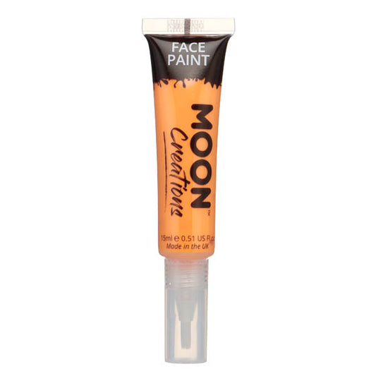 Moon Creations - Face Paint With Brush Applicator - Orange