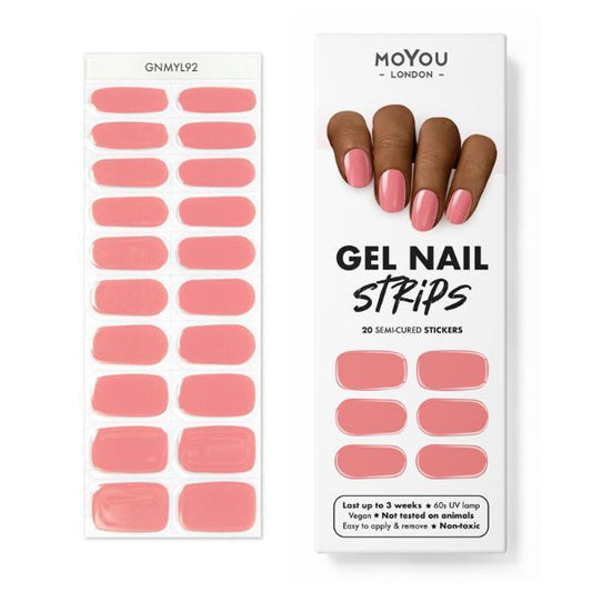 Moyou-London Gel Nail Strip - Flamingo Blush