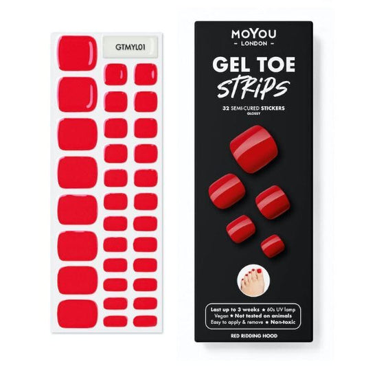 Moyou-London Gel Toes Strip- Red Ridding Hood