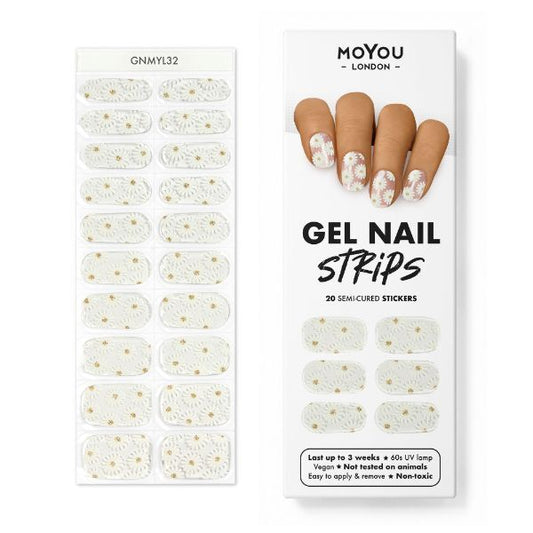 Moyou-London Gel Nail Strip - Oopsy Daisy
