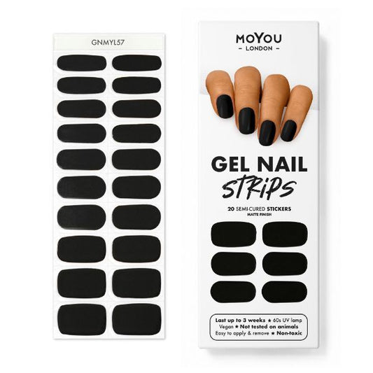 Moyou-London Gel Nail Strip - Blackout