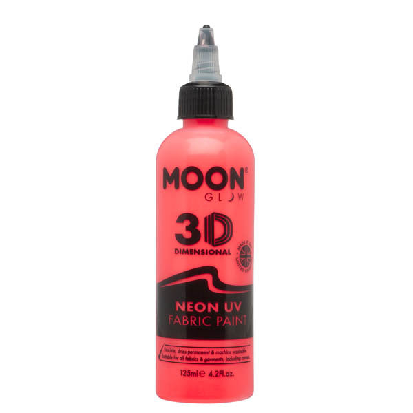 Moon Glow - Neon Uv Fabric Paint - 125Ml - Intense Red