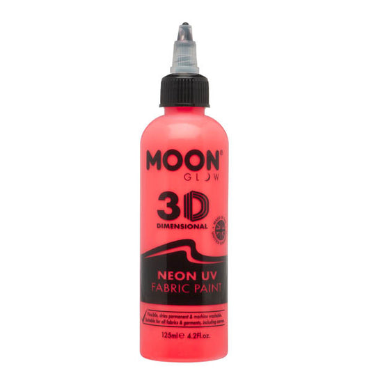Moon Glow - Neon Uv Fabric Paint - 125Ml - Intense Red