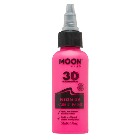 Moon Glow - Neon Uv Fabric Paint - 30Ml - Intense Pink