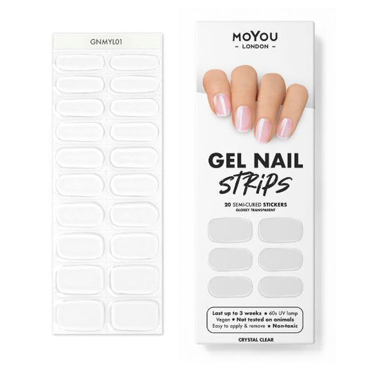 Moyou-London Gel Nail Strip - Crystal Clear