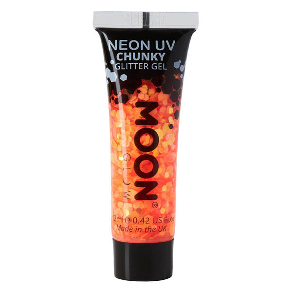 Moon Glow - Neon Uv Chunky Glitter Gel - Orange