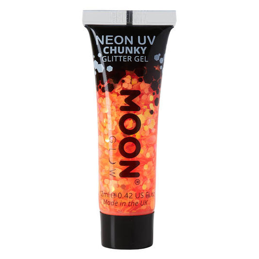 Moon Glow - Neon Uv Chunky Glitter Gel - Orange