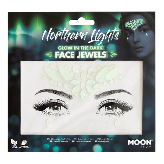 Moon Glow - Glow In The Dark Face Jewels - Northern Lights