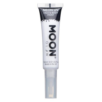 Moon Glow - Neon Uv Face Paint With Brush Applicator - White