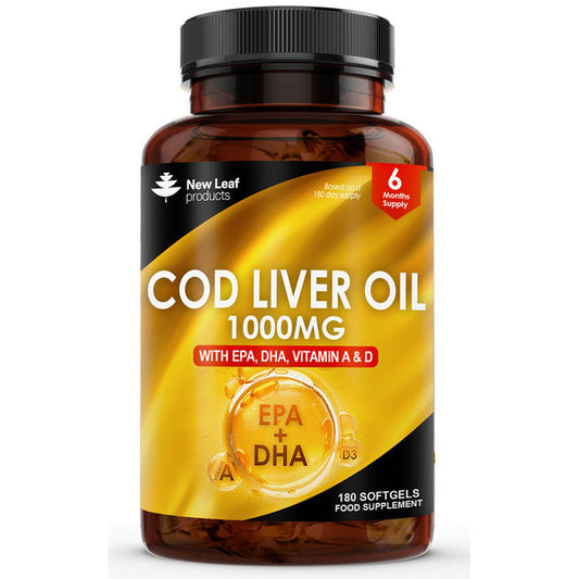 New Leaf - Cod Liver Oil Capsules 1000Mg + Omega-3, Epa Dha