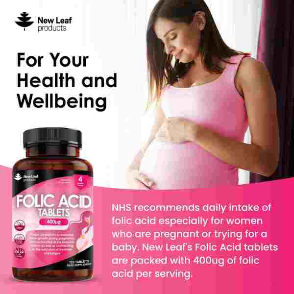 New Leaf Folic Acid 400Mcg - High Strength Pregnancy Tablets