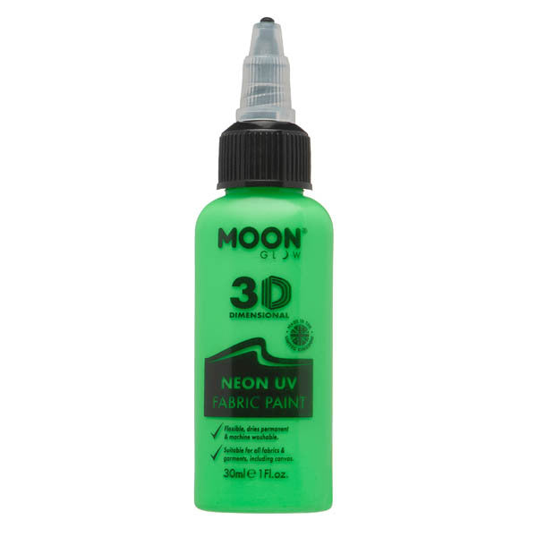 Moon Glow - Neon Uv Fabric Paint - 30Ml - Intense Green