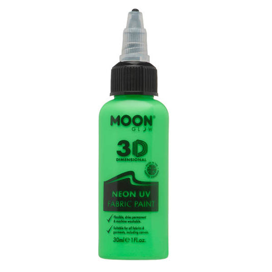 Moon Glow - Neon Uv Fabric Paint - 30Ml - Intense Green
