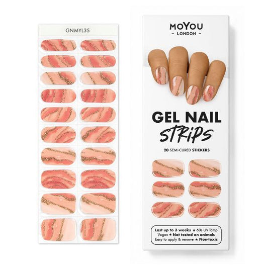 Moyou-London Gel Nail Strip - Marblade