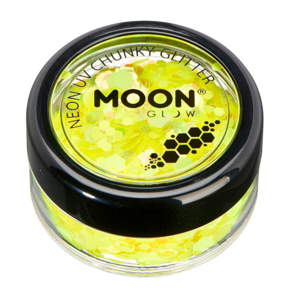 Moon Glow - Neon Uv Chunky Glitter - Yellow