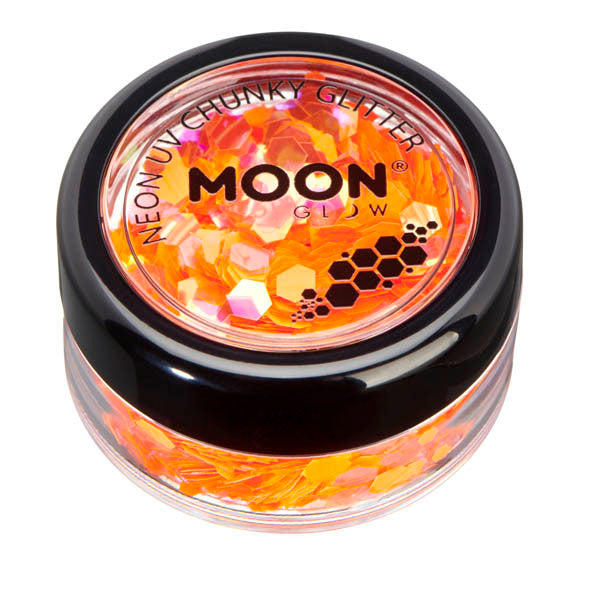 Moon Glow - Neon Uv Chunky Glitter - Orange