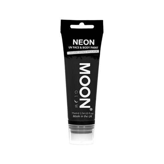 Moon Glow - 75Ml Neon Uv Face Paint With Sponge Applicator - Black