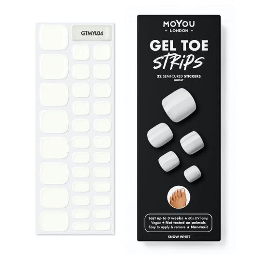 Moyou-London Gel Toes Strip- Snow White