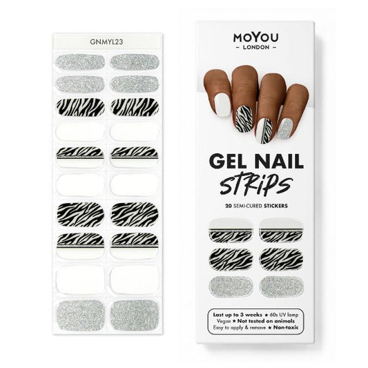 Moyou-London Gel Nail Strip - Zebra Glam