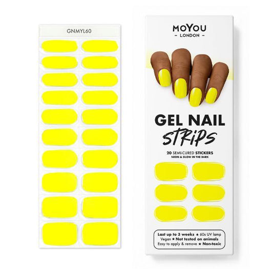 Moyou-London Gel Nail Strip - Neon Lemon