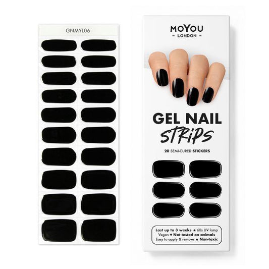 Moyou-London Gel Nail Strip - Jet Black