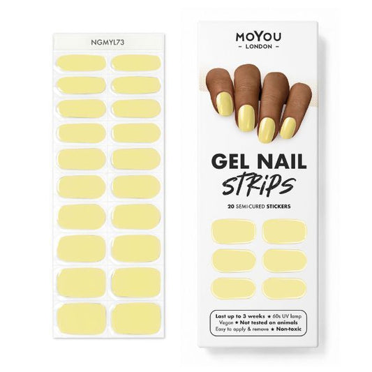 Moyou-London Gel Nail Strip - Yellow Macaroon