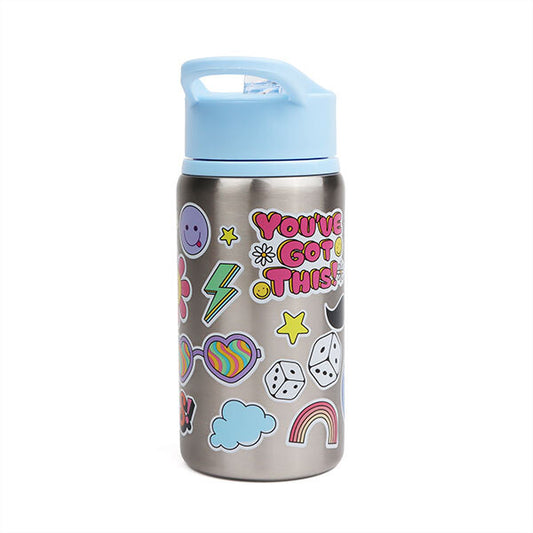 Myga Children’S Sticker Splash Metal Water Bottle