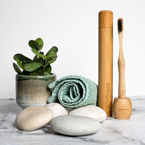 Mymouth Bamboo Toothbrush Stand