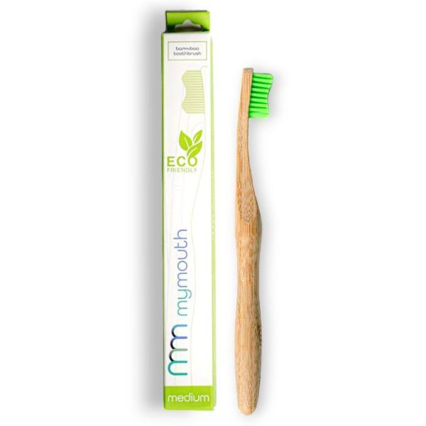 Mymouth Bamboo Toothbrush Medium Bristle Green