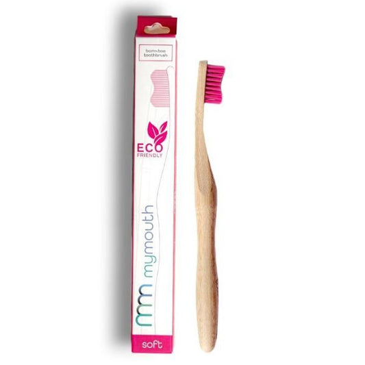 Mymouth Bamboo Toothbrush Medium Bristle Pink
