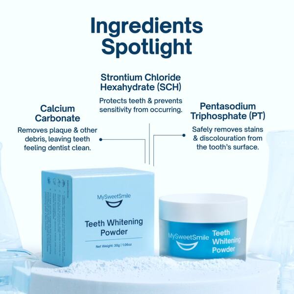 Mysweetsmile Dentist-Approved Teeth Whitening Powder - 30G