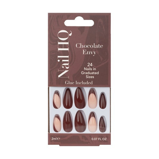 Nail Hq Chocolate Envy Almond Nails