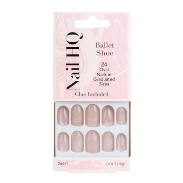 Nail Hq Oval Ballet Shoe Nails (24 Pieces)