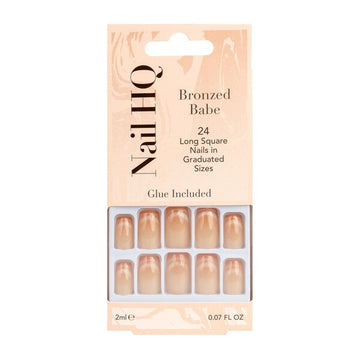 Nail Hq Square Bronzed Babe Nails (24 Pieces)