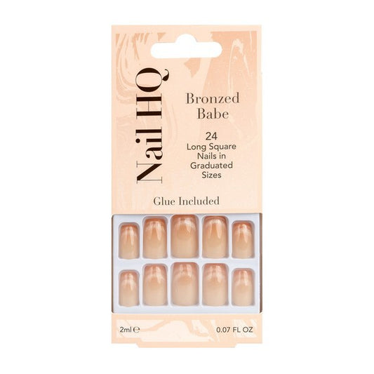 Nail Hq Square Bronzed Babe Nails (24 Pieces)