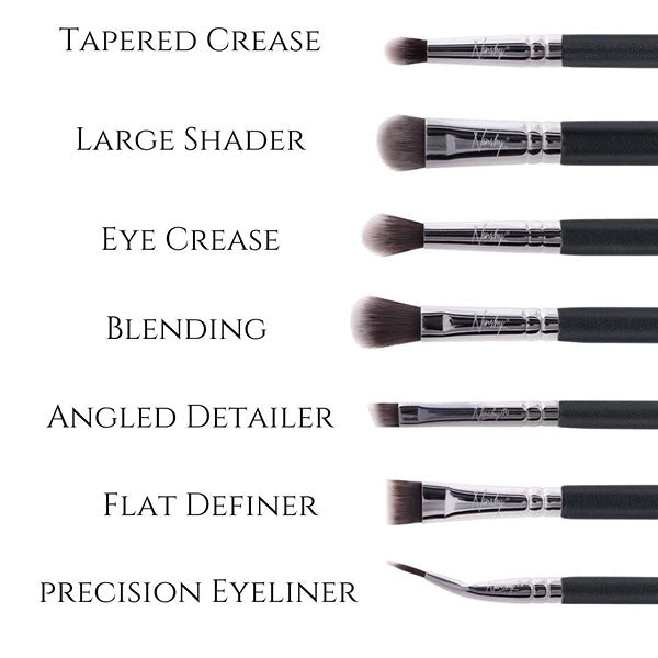 Nanshy The Eye Brush Set (7 Eyeshadow Brushes - Black)