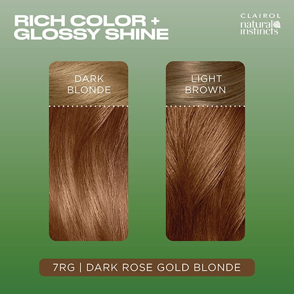 Clairol Natural Instincts Hair Dye 7Rg Dark Rose Gold Blonde