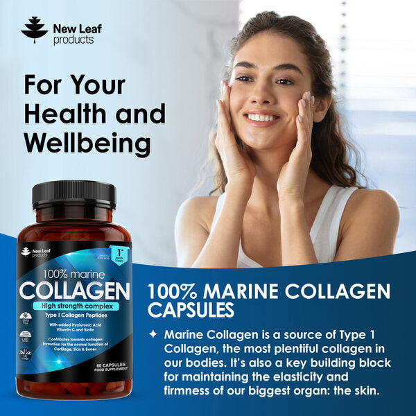 Super Collagen Capsules 100% Marine Collagen 1380Mg Type 1