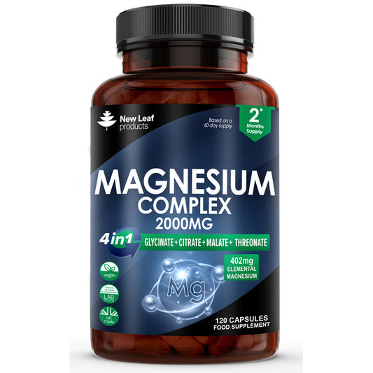 Magnesium Complex 4-In-1 2000Mg Glycinate, Citrate, Malate+