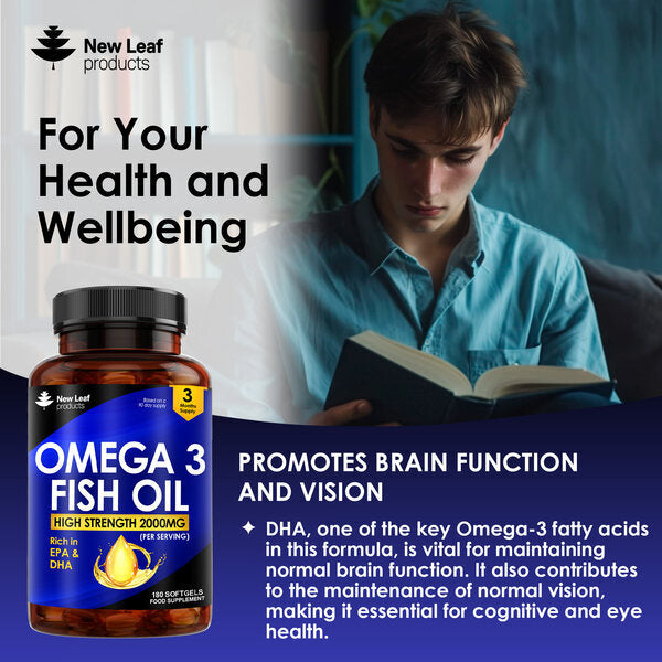 New Leaf - Omega 3 2000Mg High Strength Epa Dha 180 Softgels