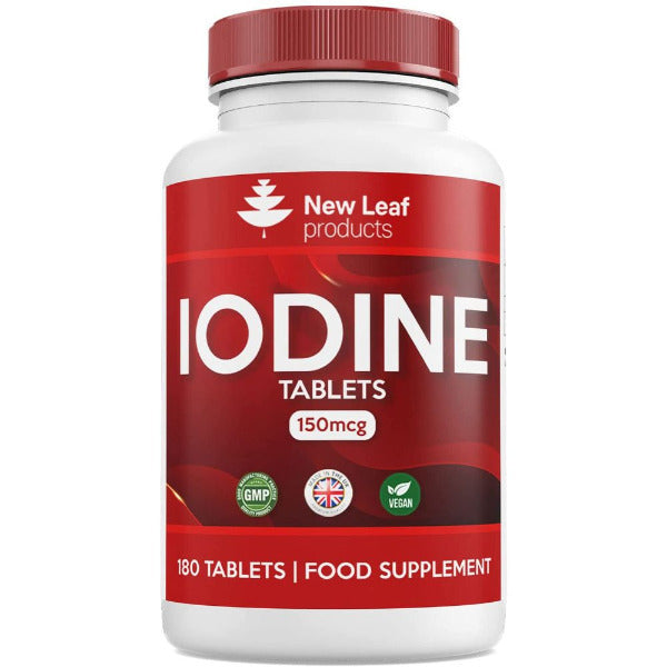 Iodine Tablets 150Mcg Supplement Vegan Thyroid Support 180S